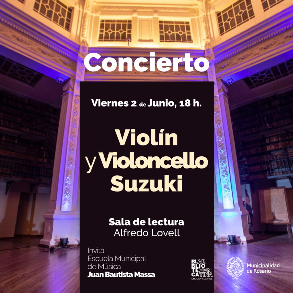 Imagen ilustrativa del concierto de música en violín y violoncello de Suzuky.